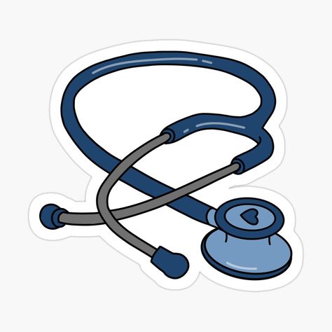 Get my art printed on awesome products. Support me at Redbubble #RBandME: https://www.redbubble.com/i/sticker/Stethoscope-Aegean-color-by-preslavagenova/94711782.EJUG5?asc=u Doctor Stickers Printable, Veterinary Stickers, Aegean Color, Stethoscope Drawing, Med Stickers, Stethoscope Sticker, Doctor Painting, Nursing Stickers, Nursing School Planner