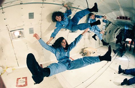 Vomit Comet: Training Flights for Astronauts | Space First Female Astronaut, Christa Mcauliffe, Space Shuttle Challenger, Sally Ride, Nasa History, Nasa Space Shuttle, Future Job, Space Dog, Aerospace Engineering