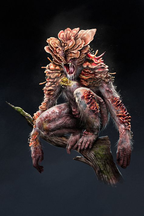 Cordyceps Zombies, The Last Of Us Game, Last Of Us Game, Zombie Art, Cool Monsters, Dnd Monsters, Monster Concept Art, Fantasy Monster, Creature Feature