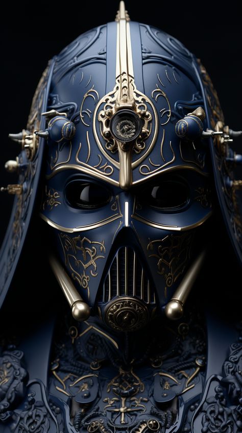 Darth Vader Samurai, Futuristic Samurai, Dark Lord Of The Sith, Star Wars Helmet, Star Wars Light, Samurai Tattoo Design, Star Wars Background, Star Wars Tattoo, New Fantasy