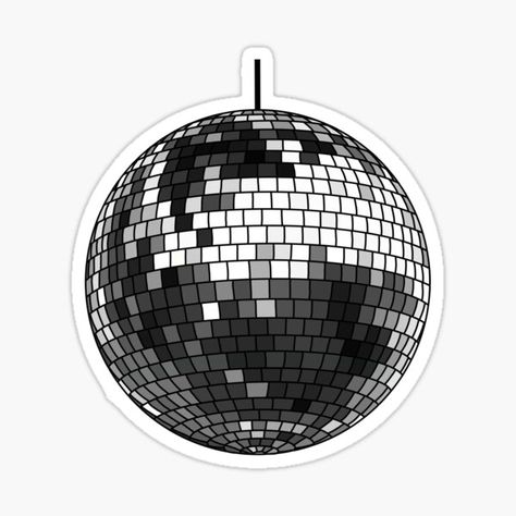 Disco Ball Printable, Trending Stickers 2024, Disco Stickers, Disco Ball Graphic, Bola Disco, Disco Ball Sticker, Disco Aesthetic, Disco Glam, Ball Aesthetic