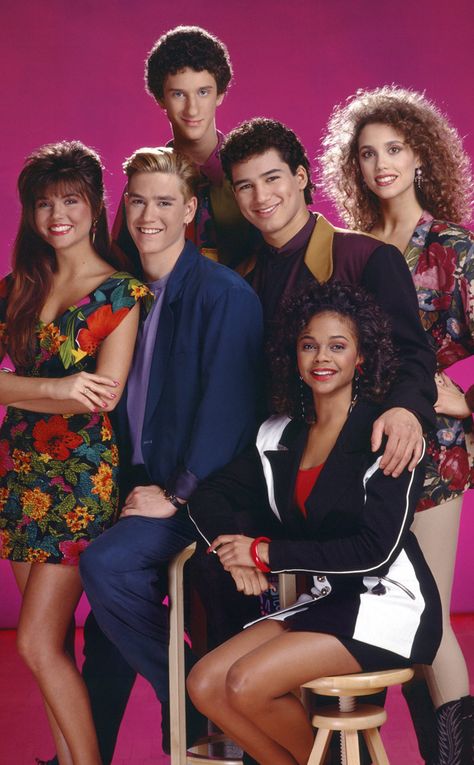 Saved by the Bell from The Most Awesome Things From the '90s | E! Online Save By The Bell, Jessie Spano, Lark Voorhies, Mark Paul Gosselaar, Elizabeth Berkley, Tiffani Amber Thiessen, Kelly Kapowski, Zack Morris, Circus Characters