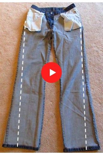 Jean Diy, Fitted Jeans, Sewing Tutorials Clothes, Shoe Lace Tying Techniques, Recycle Jeans, Upcycle Jeans, Jeans Diy, Old Jeans, Diy Sewing Clothes