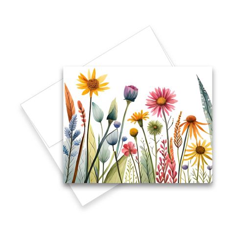 Wild Flower Cards, Set of blank note cards, all occasion cards, greeting card set, watercolor note cards, floral notecard, greeting cards by AriaRaeDesign on Etsy All Occasion Cards, Blank Notes, Watercolor Paintings Easy, Paint Cards, Cards Greeting, Greeting Card Set, Get Well Cards, Wild Flower, Watercolor Cards