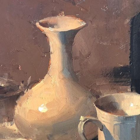 Qiang Huang on Instagram: "The warm and cool relationship is so important. I have done a few this kind of color less still life paintings. They really helped me to understand the color temperature and build the objects solidly in a painting. The major light for this painting is warm and the shadow has a cool reflection. I wish I did this kind of exercise when I just started painting. I was more interested in the showy stuff like the loose ”painterly“ effect. I have to tell you a truth: If you do not know how to paint ”tightly“, you can hardly paint ”loosely“. The key is to know how to paint ”solidly“. I will share my understanding more in the coming workshop at the Scottsdale Artists‘ School on February 12. To get detailed information, please go to: My profile (www.qhart.com) > Workshops > Qiang Huang, Still Life Paintings, Life Paintings, Kinds Of Colors, I Have Done, The Shadow, Still Life Painting, How To Paint, My Profile