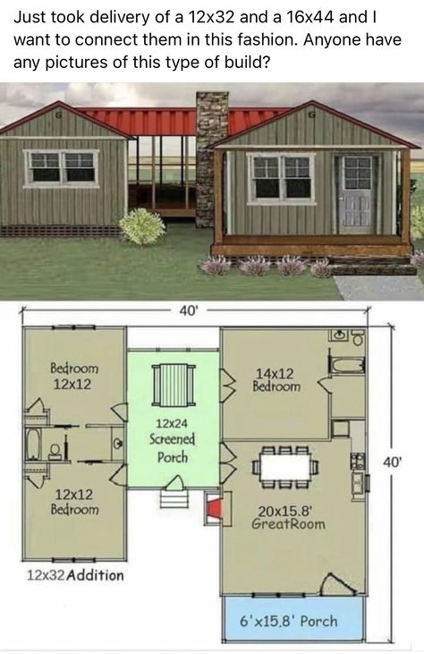 Shed House Exterior, Compound Living, Shed Homes Ideas, Mobile House, Corner Nook, Shed Home, Shed To Tiny House, Cabin House, Small House Floor Plans