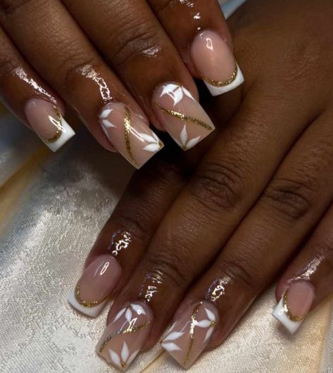 Gold Gel Nails Designs, Gel Nails Designs, Gold Gel Nails, Nails Designs, Beautiful Nails, Gel Nails, Nail Designs, Nails, Hair