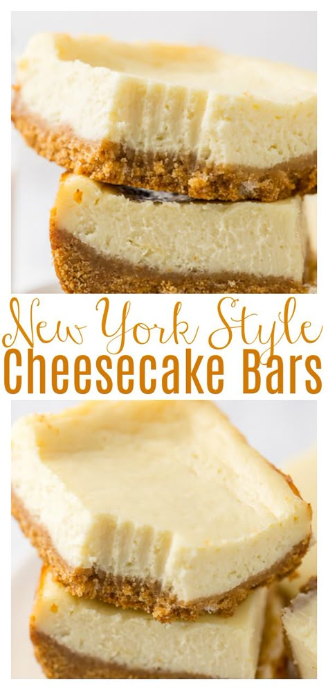 New York-Style Cheesecake Bars - Baker by Nature Sellable Desserts, Easy Baked Cheesecake, 9x13 Desserts, Whipped Cream And Strawberries, Pineapple Cheesecake, Cheesecake Bar, Cream And Strawberries, Baker By Nature, Baked Cheesecake