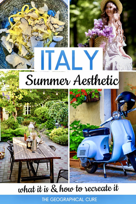 Pinterest pin for Italian summer aesthetic Italy Summer Aesthetic, Joyful Living, Italian Summer Aesthetic, Mediterranean Aesthetic, Italian Lakes, Italy Summer, Regions Of Italy, Italy Travel Guide, Countries To Visit