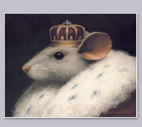 Mouse King. Bradley J. Parrish. Late 20th early 21th Barbie Nutcracker Aesthetic, Barbie Aesthetics, Rattus Rattus, Barbie Nutcracker, Maus Illustration, Fancy Mouse, Rat King, Mouse Illustration, Mouse King