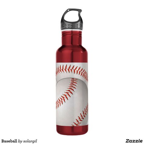 Baseball Water Bottle Baseball Water Bottle, Baseball Pillow, Baseball Coach Gifts, Athlete Gifts, Baseball Room, Baseball Coach, Baseball Party, Party Essentials, Baseball Gifts