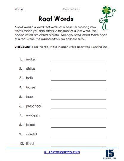 Find It And Write It Worksheet - 15 Worksheets.com Root Words Worksheet, Words Worksheet, Holiday Science, Kindergarten Social Studies, Base Words, Prefixes And Suffixes, Language Proficiency, Root Words, Science Worksheets