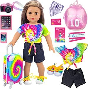 Great for American Girl Dolls or My Life Dolls! American Doll Accessories, Suitcase Accessories, My Life Dolls, My Life Doll Accessories, Barbie Invitations, Doll Suitcase, Cute Suitcases, Pink Camera, Suitcase Travel