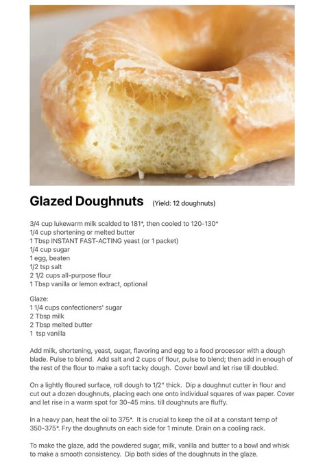 Donut Shop Donut Recipe, Unique Donuts Ideas, How To Make Pastries, Home Made Donuts Recipe, Cake Pastries, Doughnut Recipe Easy, Easy Donut Recipe, Homemade Donuts Recipe, Glazed Doughnuts