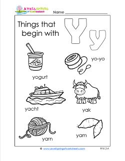 These things that begin with y are yogurt, yak, yam, yarn, yacht, and last but not least yo-yo. Say the words, circle the letter y, and color! Too much fun! Letter Y Preschool Worksheets, Y Worksheets Preschool, Letter Y Worksheets For Preschool, Letter Y Worksheet, Y Worksheet, Science Worksheets For Kindergarten, Letter Y Worksheets, Preschool Language Arts, Y Alphabet