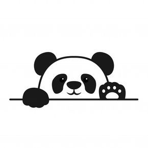 Cute panda paws up over wall, panda face... | Free Vector #Freepik #freevector #freebaby #freeicon #freenature #freecharacter Panda Face, Cute Panda, Panda Bear, Premium Vector, Wall