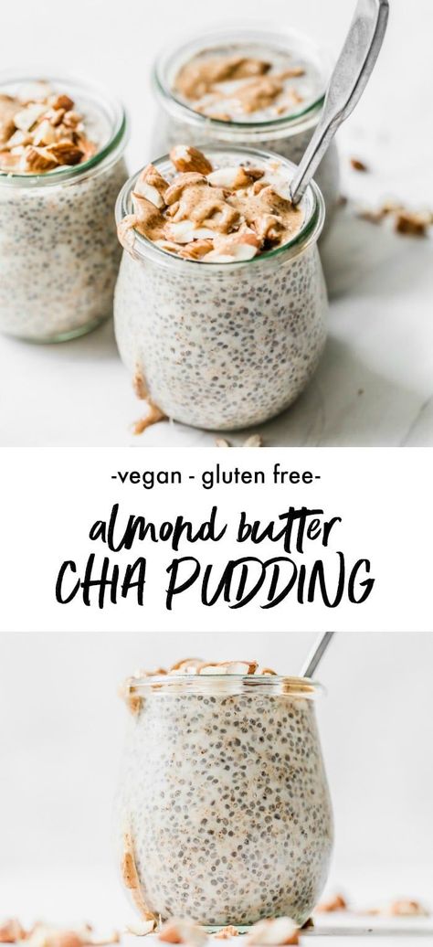 Dreamy Almond Butter Chia Pudding | The Almond Eater Almond Butter Chia Seed Pudding, Chia Pudding Recipes Healthy Coconut Milk, Chia Pudding Recipes Vegan, Pb Chia Pudding, Chia Pots Breakfast, Chocolate Almond Butter Chia Pudding, Almond Butter Chia Pudding, Almond Butter Food Ideas, What To Eat With Almond Butter