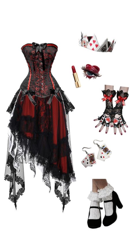 Alice in wonderland Queen Of Hearts Halloween Costume, Queen Of Hearts Halloween, Off With Their Heads, Queen Of Hearts Costume, Alice In Wonderland Costume, Wonderland Costumes, Queen Costume, Aerial Hoop, Cute Halloween Costumes