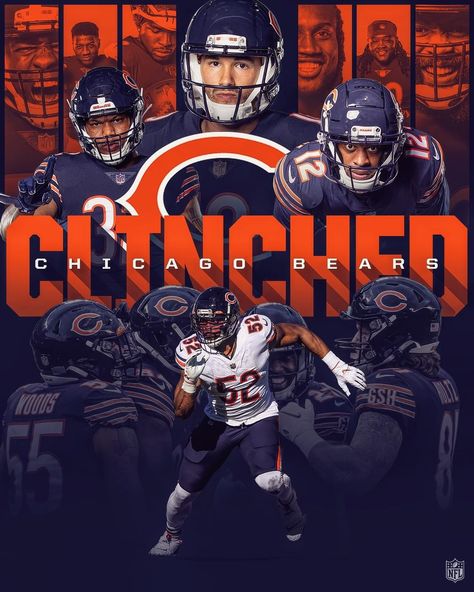 Champions Poster Design, 2000 Poster, Chicago Bears Wallpaper, Bears Wallpaper, Graphic Design Posters Layout, Hip Hop Artwork, Football Playoffs, Poster Idea, Chicago Bears Football