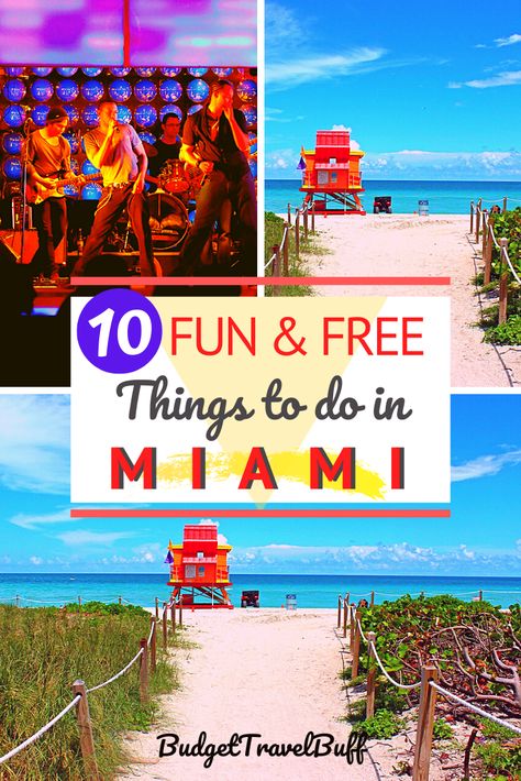 Visiting Miami on a budget and looking for cheap or free Miami attractions and activities? Check out 10 best cheap things to do in Miami, Florida. Soaking the sun on the beach to free museums, concerts, movies or yoga classes - there is no shortage of inexpensive things to do in Miami with kids and family. #miami #florida #freethings #budgettravel #travelusa Miami Hidden Gems, Miami Places To Visit, Miami Attractions, Miami Travel Guide, Things To Do In Miami, Miami Travel, Cheap Things To Do, Usa Travel Guide, Magic City