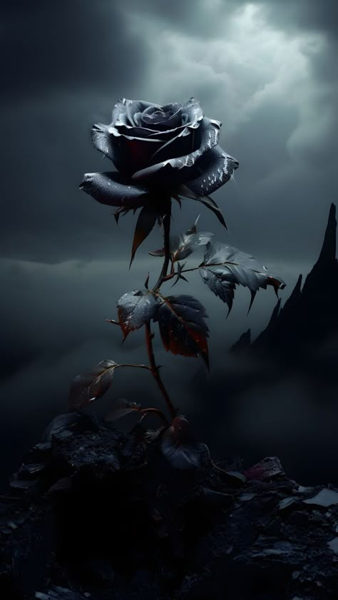 Black Rose Aesthetic, Black Rose Art, Black Roses Wallpaper, Blue Roses Wallpaper, Black Hd Wallpaper, Android Wallpaper Dark, Grunge Pictures, Roses Art, Normal Wallpaper