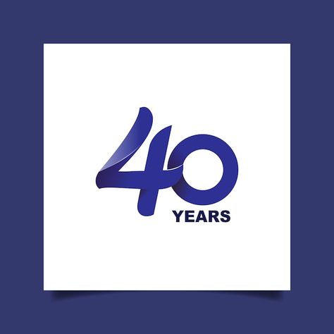 40 anniversary logo | Premium Vector #Freepik #vector #logo #blue #anniversary #number 40 Anniversary Logo, 40 Logo Design, Logo Aniversario, 40 Anniversary, Number Logo, Mountain Logos, Logo Number, Radio Flyer, Anniversary Logo