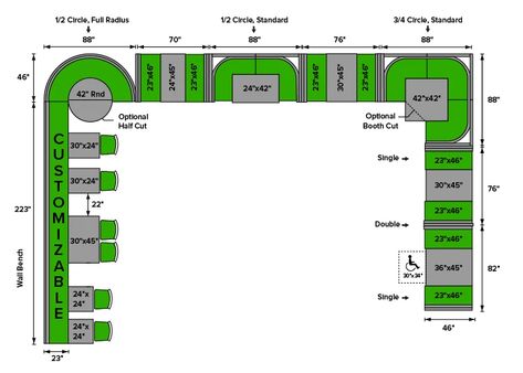 Restaurant Booth Seating Dimensions & Layout Examples Cafe Seating Layout, Restaurant Seating Layout, Booth Seating Design, Ideas For Restaurant, Seating Layout, Restaurant Booth Seating, Diy Window Seat, Restaurant Layout, Restaurant Plan