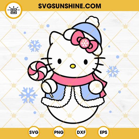 Nail Templates, Bouquet Business, Kitty Ideas, Sanrio Christmas, Christmas Kawaii, 48 Birthday, Snowman Svg, Kitty Nails, Kawaii Kitty