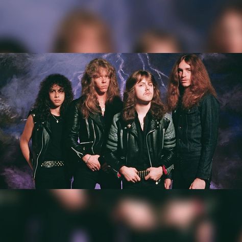 1980's Men's Style, 80s Pictures, Lightning Photos, Metallica Art, Jason Newsted, Ride The Lightning, 1980's Fashion, Kirk Hammett, Extreme Metal