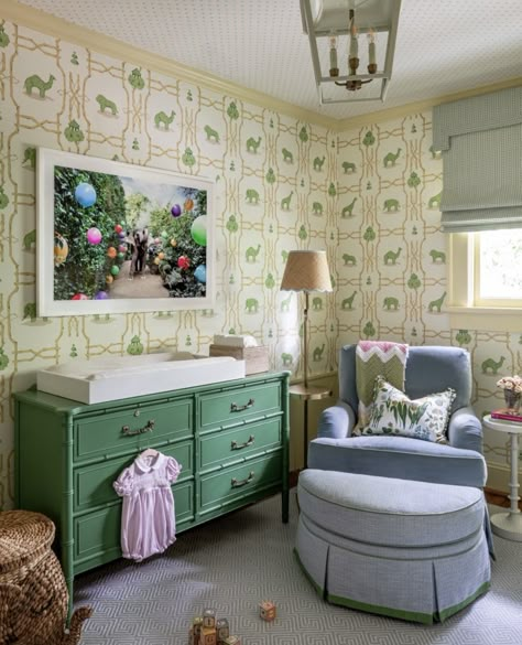 Mallory Mathison, Charlotte Gaisford, Whimsical Nursery, Green Nursery, Nursery Chair, Nursery Room Inspiration, Furniture Antique, Furniture Catalog, Twin Boys