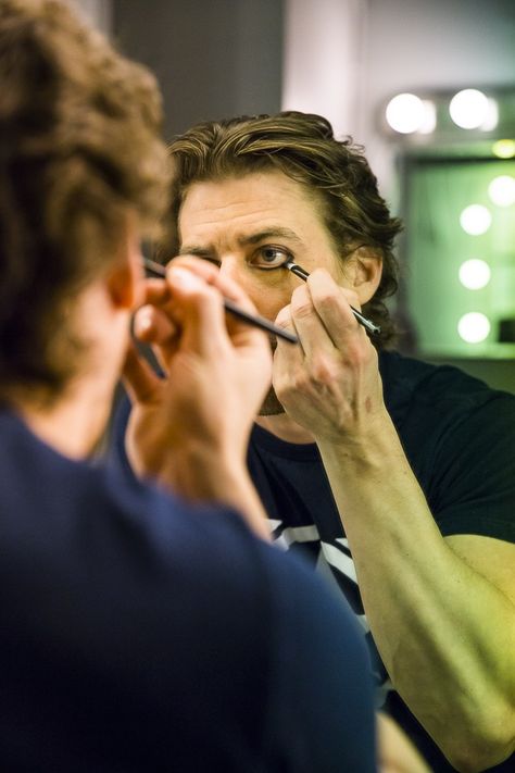 Photo 28 of 28 | As the show begins, Christian Borle waits backstage for his cue. See Something Rotten! at the St. James Theatre! | Exclusive Photos! Hang Out Backstage with Brian d’Arcy James, Christian Borle & the Cast of Something Rotten! | Broadway.com Star Eyeliner, Something Rotten, Christian Borle, Andrew Rannells, Ella Enchanted, Aaron Tveit, Theatre Life, Broken Leg, Zoo Wee Mama