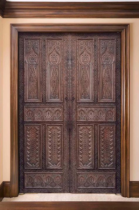 Tropical Closet Doors, Hand Carved Doors, Carved Doors Wooden, Double Interior Doors, Pocket Door Pantry, Barn Door Double, Wooden Front Door, Exterior Entrance, Front Door Interior