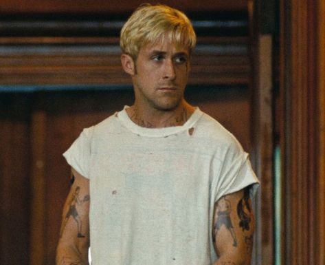 Bleach Hair Men, Letterboxd Icons, Luke Glanton, Ryan Gosling Drive, The Place Beyond The Pines, Place Beyond The Pines, Beyond The Pines, Bleached Hair Men, Peach Hair Colors