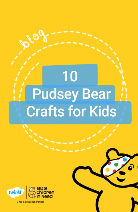 Check out our top ten Pudsey Bear craft ideas to do both in the classroom and at home. They're perfect for having fun with small children and celebrating BBC Children in Need! Click to read and find lots of free BBC Children in Need teaching resources over on the Twinkl website. #bbc #bbcchildreninneed #childreninneed #teachingresources #freeteachingresources #pudseybear #pudsey #twinkl #twinklresources #charity #fundraising #teachingideas #fundraisingideas #school #craftsforkids #crafts Pudsey Bear Crafts, Pudsey Bear Activities Eyfs, Children In Need Crafts, Children In Need Activities Pudsey, Children In Need Activities Eyfs, Bear Craft Ideas, Children In Need Activities, Bear Crafts For Kids, Bear Activities