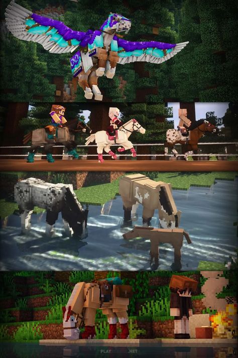 SWEM%20Mod%201.20.1,%201.18.2,%201.16.5%20(Ultra%20Realistic%20Horse%20for%20Minecraft)%206 Minecraft Horse Stables Ideas, Equestrian Facility Layout, Swem Minecraft, Minecraft Horse Stables, Horse Stables Design, Minecraft Horse, Mc Mods, Minecraft Seeds, Stable Ideas