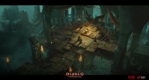 ArtStation - Diablo Immortal Diablo Immortal, Hack And Slash, Blizzard Entertainment, Environment Design, Environment Concept Art, Job Application, Dark Fantasy, Concept Design, Concept Art