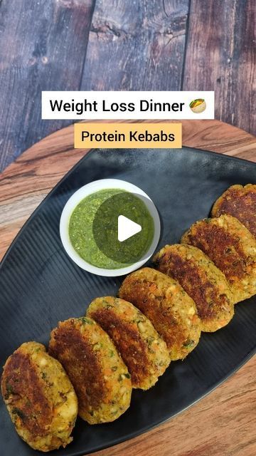 Kanak Gurnani on Instagram: "Weight Loss Dinner  Protein Kebabs  You can Refrigerate these Kebabs for upto a week in the freezer.  Ingredients  Broccoli 🥦 - 8 Carrots 🥕 - 3 Moong Sprouts -1 Cup Sweet Potato 🥔 - 1 Cup Paneer 🧀 - 100 Grams Besan - 1/4 Cup Salt to taste  Red Chilli Powder - 1 tbsp Coriander Powder - 1/2 tbsp Turmeric - 1/2 tsp Dry Mango Powder - 1tbsp Garam Masala - 1/2 tbsp Ginger garlic chilli - 1tbsp Coriander Leaves - 2tbsp Ghee - For grilling  Steps ➡️ Pressure Cook sweet potatoes with some salt & water for 2 whistles.  ➡️ Steam vegetables for 10 mins as shown in the video. ➡️ Chop or mash the veggies and transfer to a mixing bowl.  ➡️ Add sweet potato, paneer, besan, spices, ginger garlic chilli paste and coriander leaves. Mix everything well.  ➡️ Give shape of Keba Paneer Recipes For Diet, Keto Paneer Recipes, Paneer Starters Snacks, Garam Masala Recipe Vegetarian, Kale Chane Ke Kabab, Vegetable Kebabs, Chilli Paste, Dried Mangoes, Cooking Sweet Potatoes