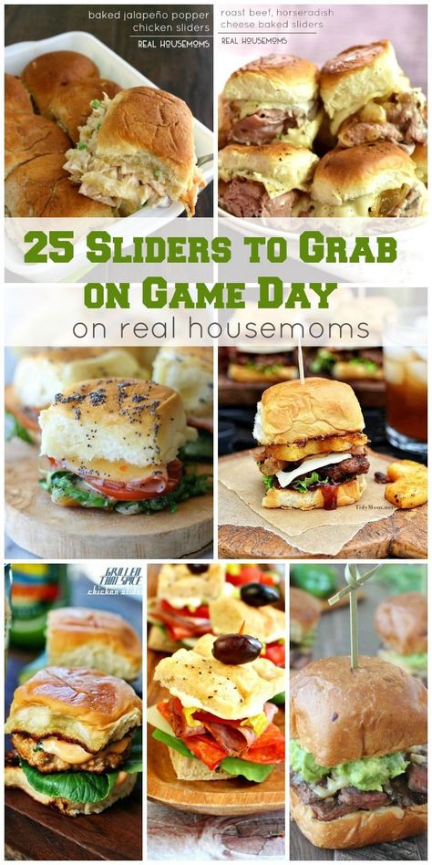 Round up your friends and get ready to yell at the TV! Here are 25 SLIDERS TO GRAB ON GAME DAY that'll make your crowd go wild! Find out how OurCart can help you find the best deals on ingredients for these delicious recipes. Roast Beef And Horseradish, Sliders Recipes, Easy Slider, Slider Sandwiches, Sandwich Bar, Patty Melt, Yummy Meals, Tailgate Food, Game Day Snacks