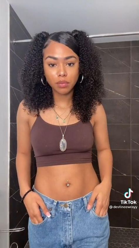 Easy Hairstyle Tutorials, Cabello Afro Natural, Curly Hair Care Routine, Mixed Curly Hair, Curly Hair Videos, Quick Natural Hair Styles, Cute Curly Hairstyles, Curly Hair Styles Easy, Natural Curls Hairstyles