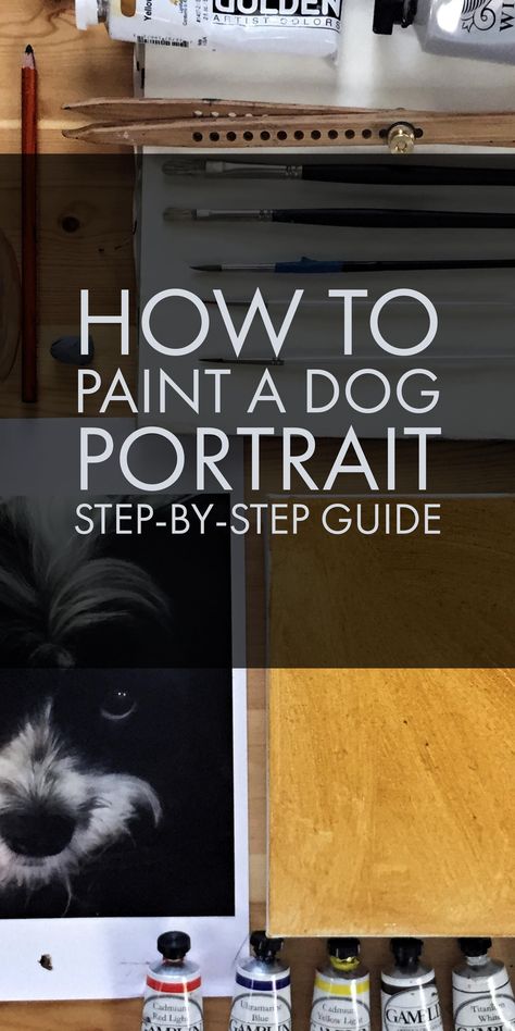 Dog Drawing Tutorial, Pet Portrait Paintings, Dog Portraits Painting, Painting Fur, Pet Paintings, Dog Portraits Art, Learn How To Paint, Painting Lessons, Dog Drawing