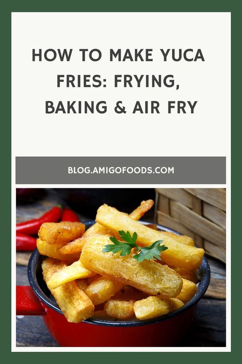 Yuca fries are delicious! Find out what makes so special, how they are different than french fries and how to make yuca fries at home! Fried Yuca Fries, Yuca Fries, Fried Yuca, Yucca Fries, Fries At Home, Parmesan Zucchini Fries, Costa Rican Food, Brazilian Desserts, Fries Recipe