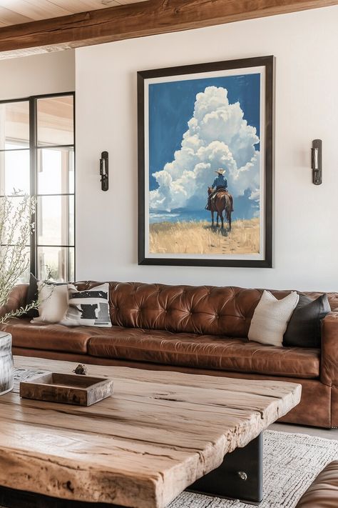 Modern Southwest Decor, Modern Desert Home, Modern Rustic Living Room, Country Cabin, Modern Western, Southwest Decor, Western Homes, Diy Home Repair, Western Home Decor