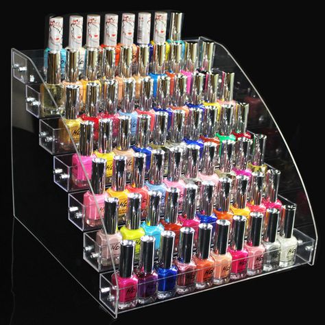 Nail Polish Tattoo, Nail Polish Stand, Essential Oil Rack, Nail Polish Shelf, Clear Makeup Organizer, Nail Polish Holder, Acrylic Nail Polish, Makeup Display, Nail Polish Rack