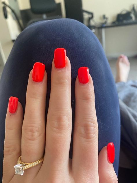 Dnd Lava, Dnd Polish, Colored Nail Tips, Red Nails, Nail Tips, Nails Inspiration, Cute Nails, Hair And Nails, Nail Colors