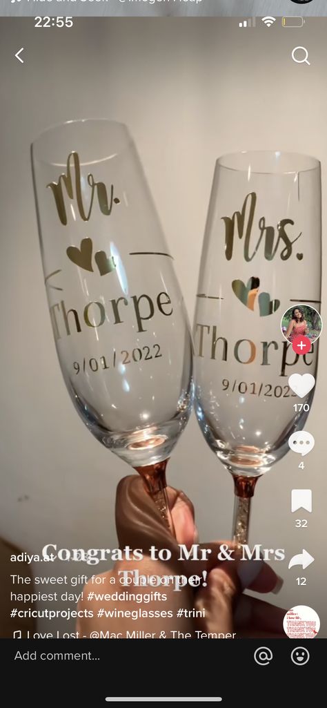 Mac Miller, Groom Gift, Sweet Gifts, Mr Mrs, Losing Me, Happy Day, Cricut Projects, Wine Glasses, Wine Glass