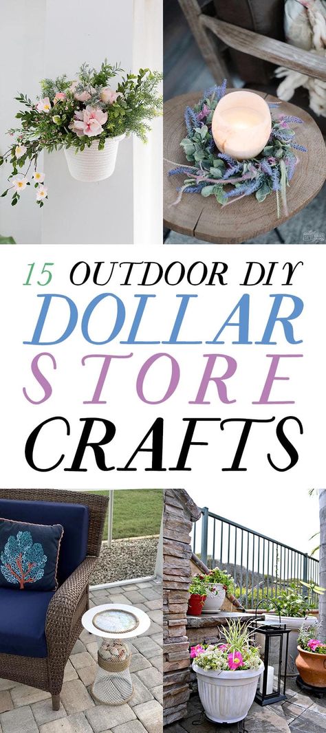 15 Outdoor DIY Dollar Store Crafts - The Cottage Market Patio Table Decor, Designing A Garden, Garden From Scratch, Summer Outdoor Decor, Diy Porch Decor, Dollar Store Diy Projects, Cool Coasters, Cottage Market, Dollar Store Hacks