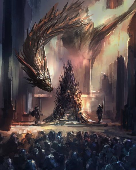 Game of Thrones Fanart on Instagram: “The Iron Throne by Matias Habert {Artstation} ° ° ° #gameofthrones #daenerystargaryen #jonsnow #kitharrington #emiliaclarke…” Dessin Game Of Thrones, The Iron Throne, Game Of Thrones Artwork, Game Of Thrones Dragons, Got Game Of Thrones, Targaryen Art, Asoiaf Art, Jaime Lannister, Gra O Tron