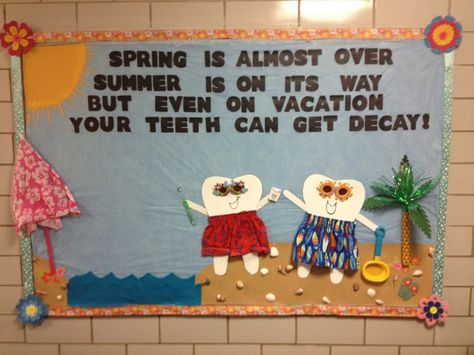 WVU Dental Hygiene bulletin board. Dentistry Just 4 Kids - pediatric dentist in Terre Haute, IN @ dentistryjust4kids.com Dental Hygienist Graduation, Dental Hygienist School, School Nurse Office Decorations, Registered Dental Hygienist, Dental Hygiene School, Dental Fun, Dental Implants Cost, Dental Office Decor, Dental Life