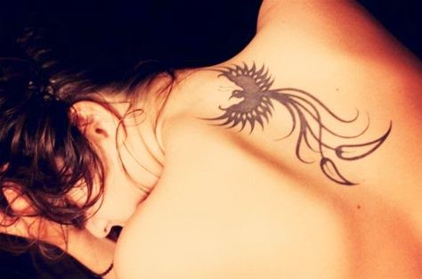 33 Minimalist Phoenix Tattoo Ideas: The Phoenix is a symbol of a third-stage Scorpio. These Scorpios exercise power through love,  healing and transformation. The Phoenix represents a Scorpio who has been transformed, and has reached deep within him/herself to embrace the more subtle, mystical qualities of the soul, rather than ones ego, and in result soar to spiritual heights like a bird on the wing. Minimalist Phoenix Tattoo, Phoenix Tattoo Arm, Phoenix Back Tattoo, Tattoo Sonne, Phoenix Tattoo Feminine, Small Phoenix Tattoos, Phoenix Bird Tattoos, Scorpio Symbol, Phönix Tattoo