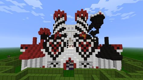 The Castle Of Madness. (Inspired by Alice In Wonderland.) [Mirage ... Wonderland Minecraft, Minecraft Epic Builds, Minecraft Concept, Disney Minecraft, Minecraft Valentines, Minecraft Banner Designs, Minecraft Banners, Easy Minecraft Houses, Minecraft House Tutorials